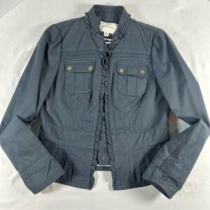 Banana Republic Women’s Blazer Jacket Gray, Long Sleeve, Military Style, Size 10